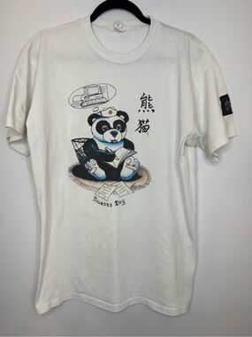 Vtg 90s Humeur design Nurse Panda Graphic Tee sz XL made in Canada single stitch